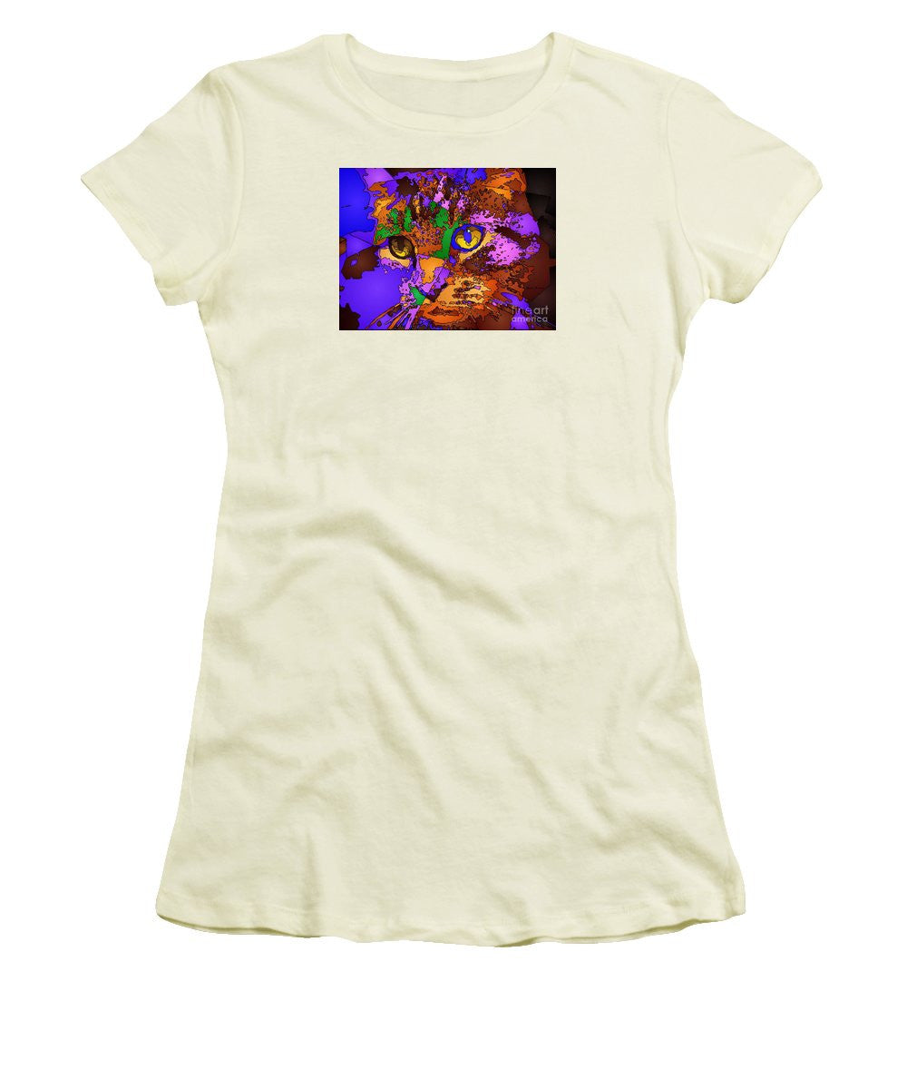 Women's T-Shirt (Junior Cut) - Purple Love. Pet Series