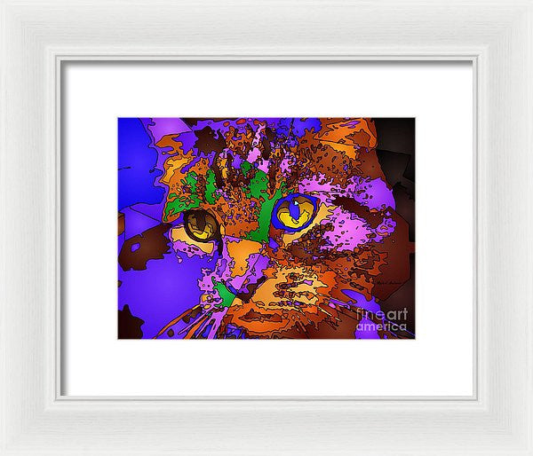 Framed Print - Purple Love. Pet Series