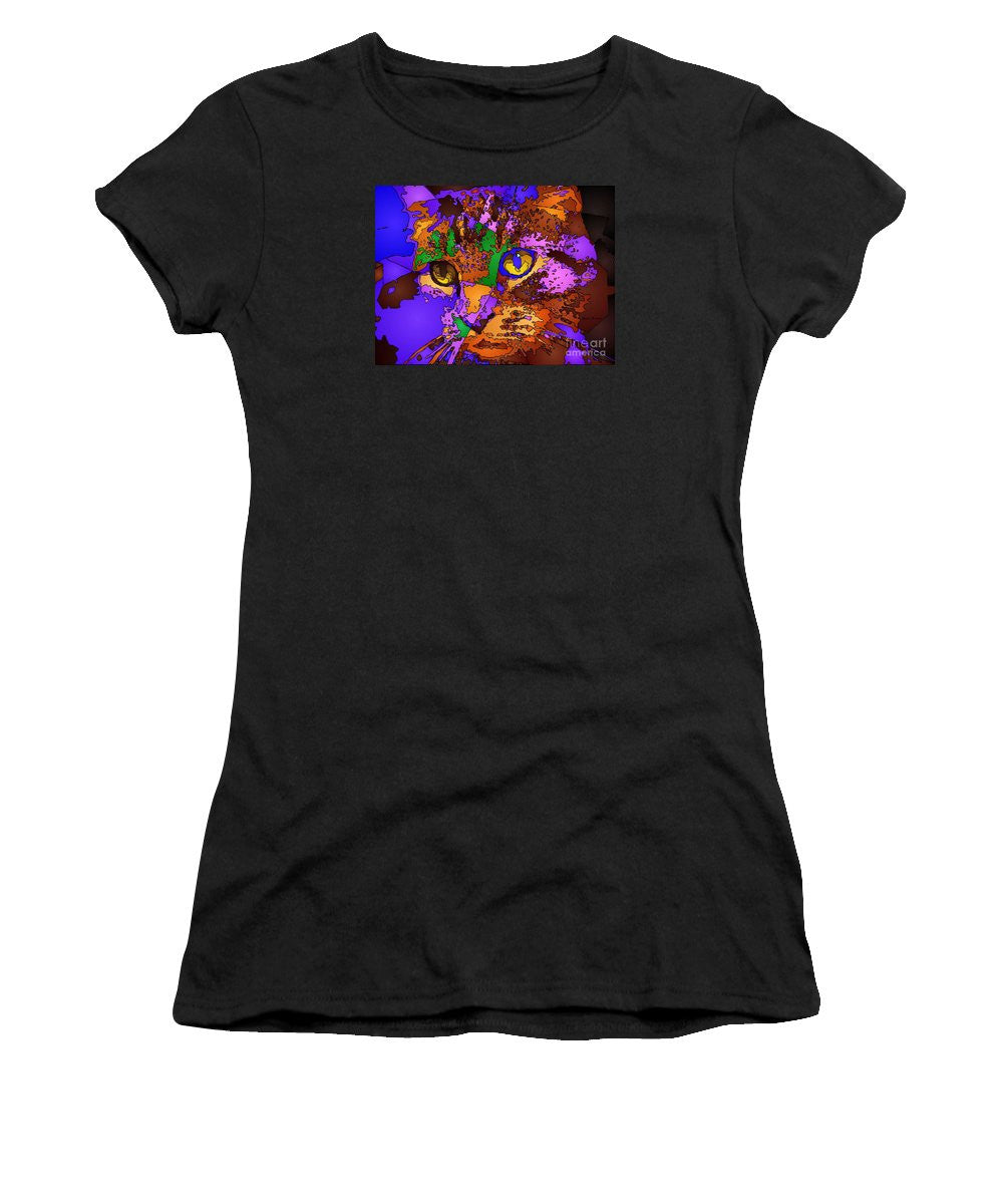 Women's T-Shirt (Junior Cut) - Purple Love. Pet Series