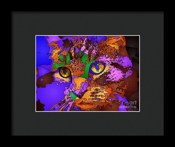 Framed Print - Purple Love. Pet Series