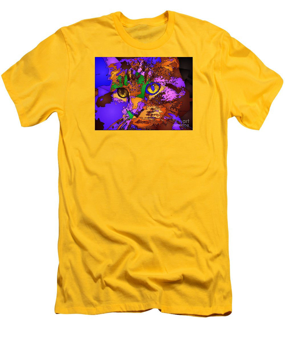 Men's T-Shirt (Slim Fit) - Purple Love. Pet Series