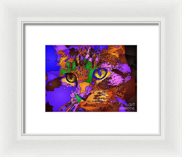 Framed Print - Purple Love. Pet Series