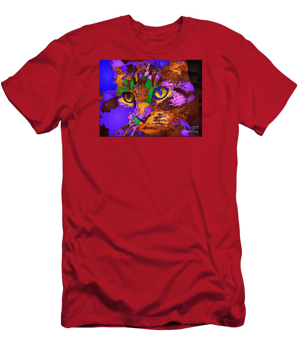 Men's T-Shirt (Slim Fit) - Purple Love. Pet Series