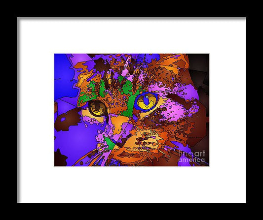 Framed Print - Purple Love. Pet Series