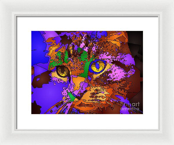 Framed Print - Purple Love. Pet Series