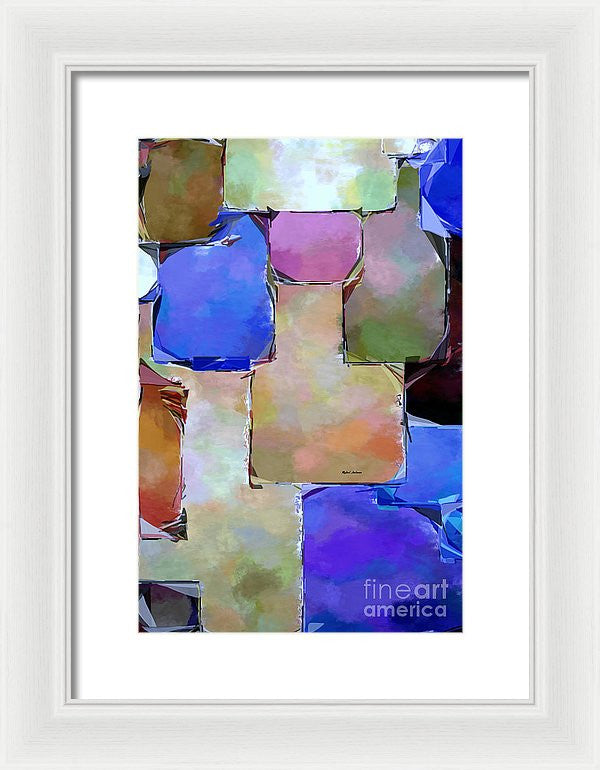 Framed Print - Purple Squares