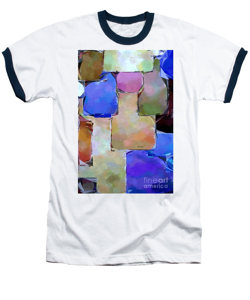 Baseball T-Shirt - Purple Squares