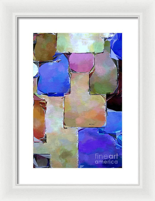 Framed Print - Purple Squares