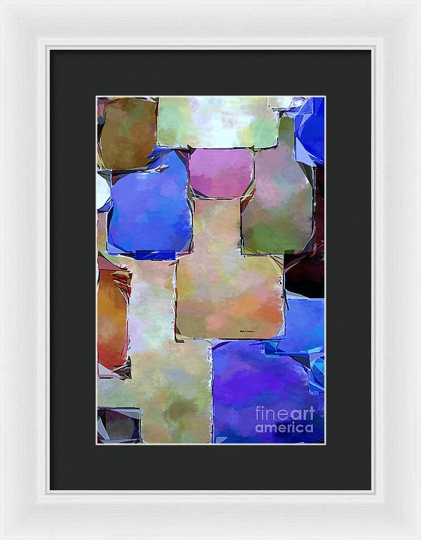 Framed Print - Purple Squares