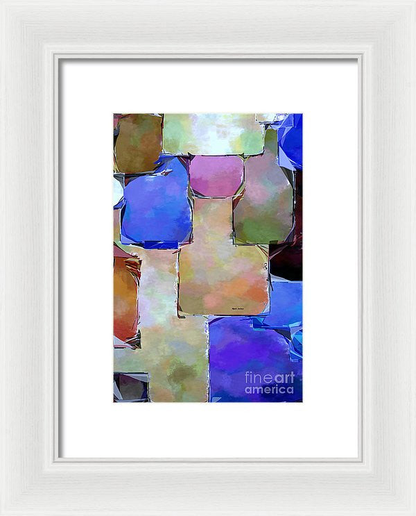 Framed Print - Purple Squares