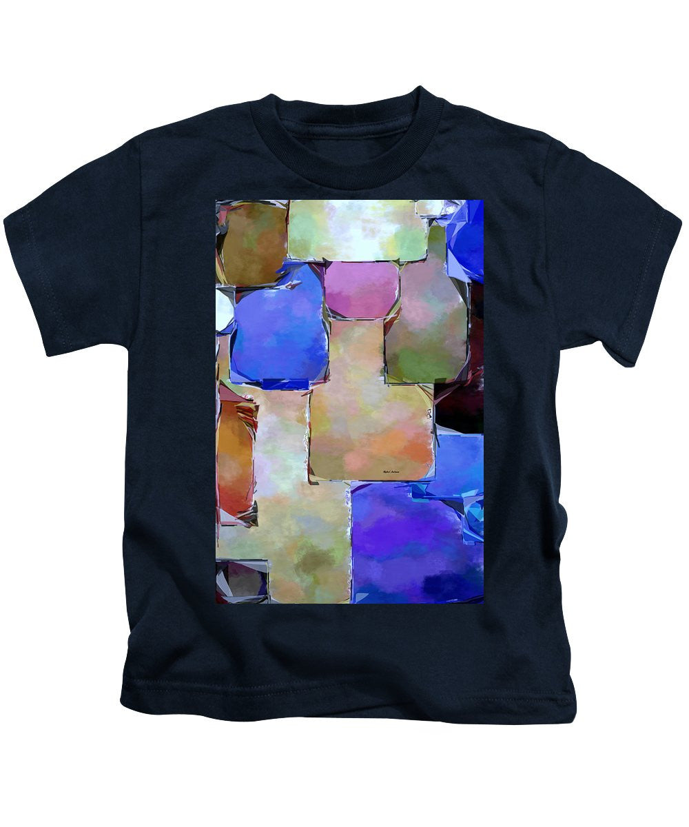 T-shirt pour enfant - Carrés violets