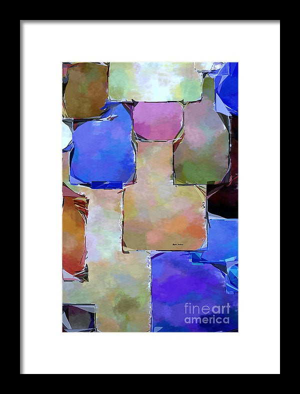 Framed Print - Purple Squares