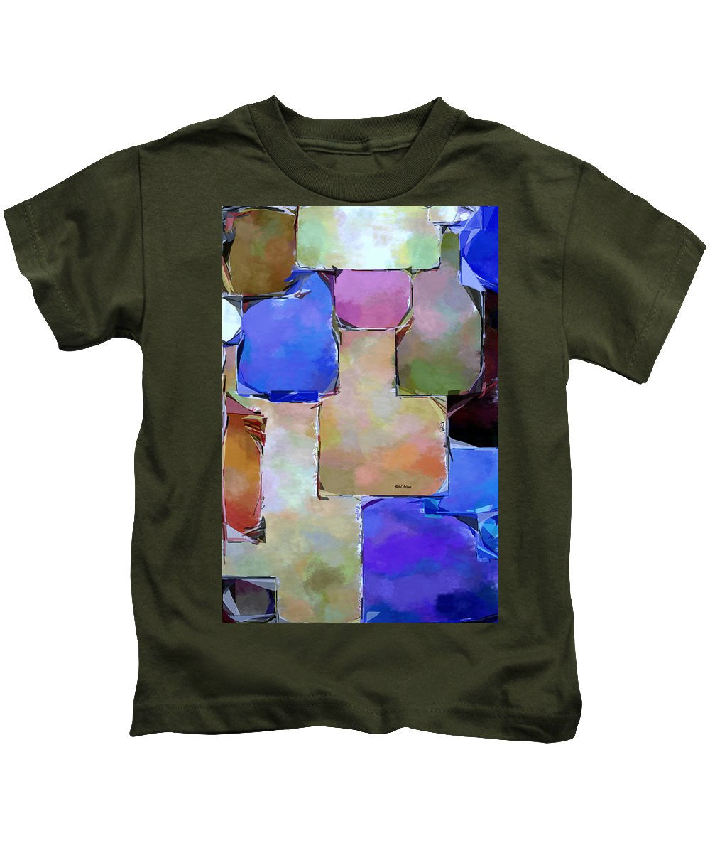 T-shirt pour enfant - Carrés violets