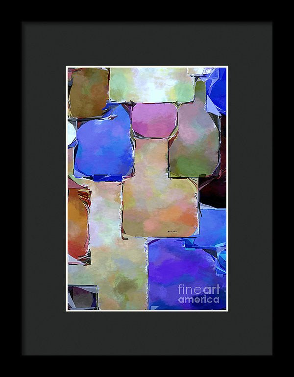 Framed Print - Purple Squares