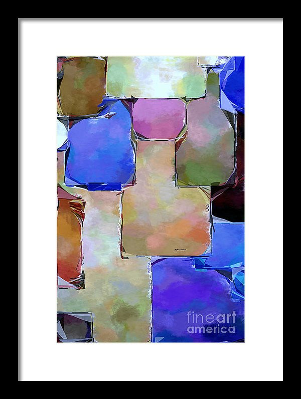 Framed Print - Purple Squares