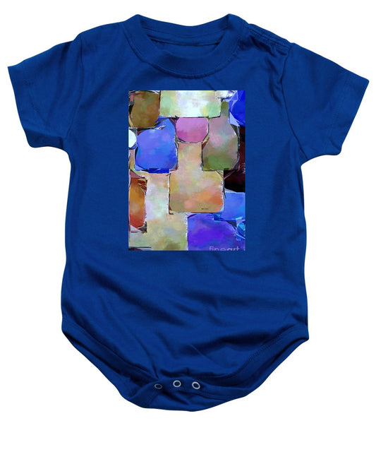 Baby Onesie - Purple Squares