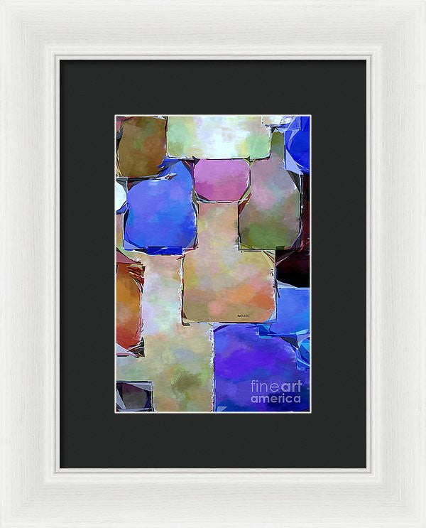 Framed Print - Purple Squares