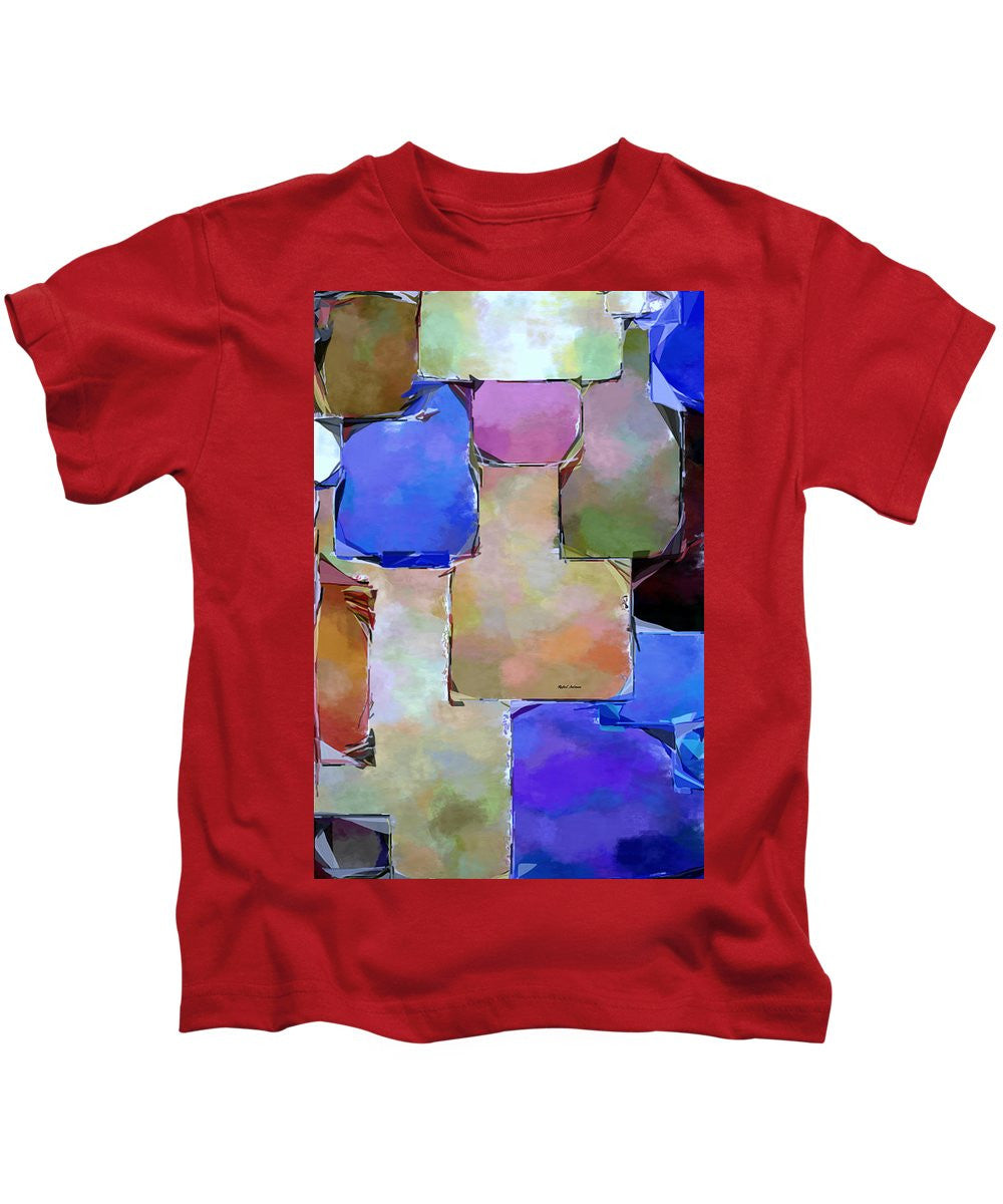 T-shirt pour enfant - Carrés violets