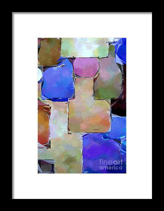 Framed Print - Purple Squares