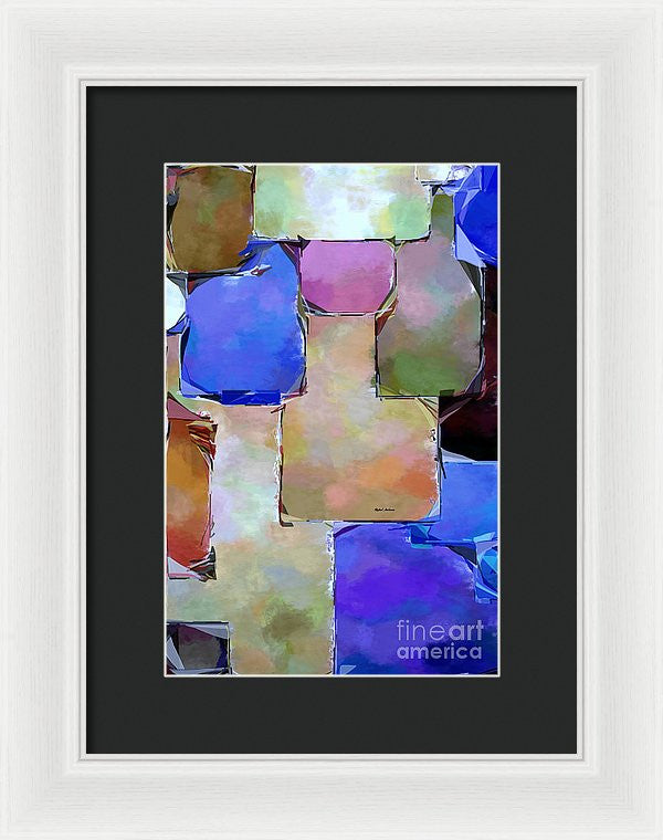 Framed Print - Purple Squares