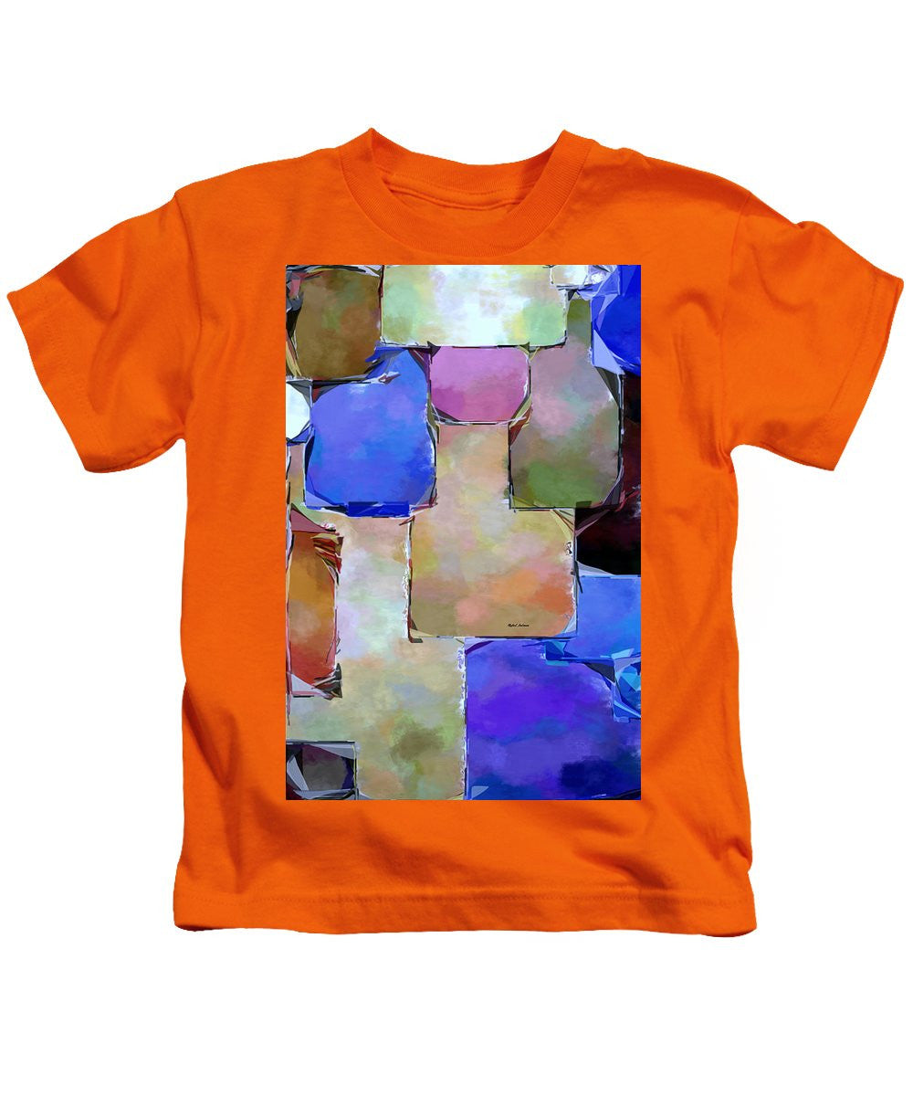 T-shirt pour enfant - Carrés violets