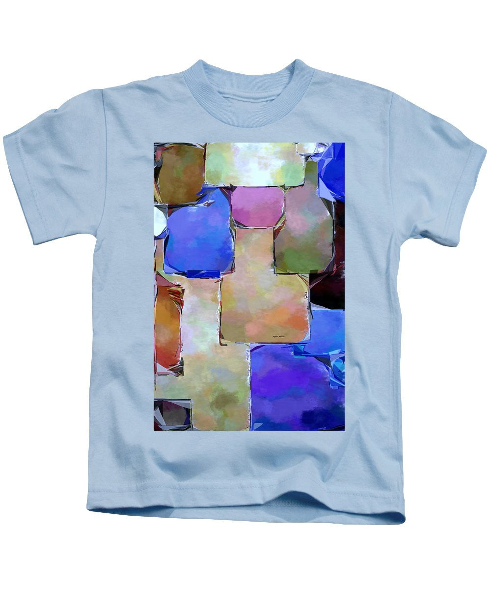 T-shirt pour enfant - Carrés violets