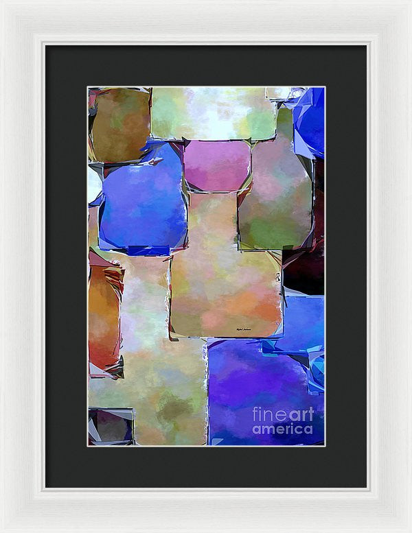 Framed Print - Purple Squares