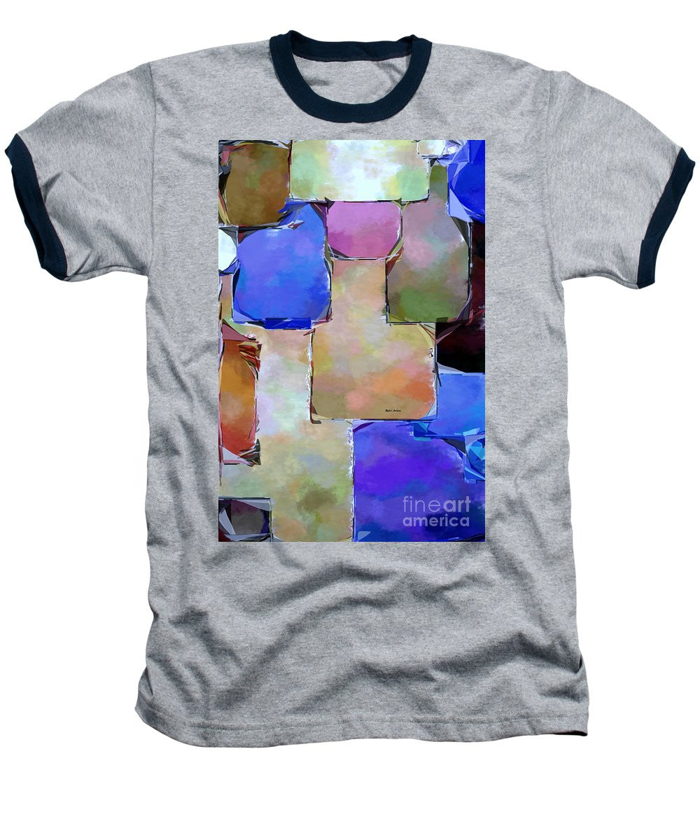 Baseball T-Shirt - Purple Squares