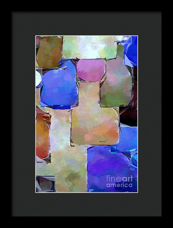 Framed Print - Purple Squares