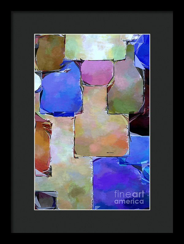 Framed Print - Purple Squares