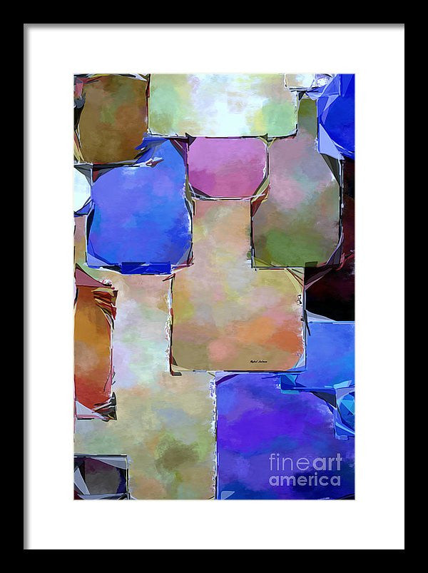 Framed Print - Purple Squares