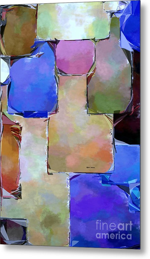 Metal Print - Purple Squares