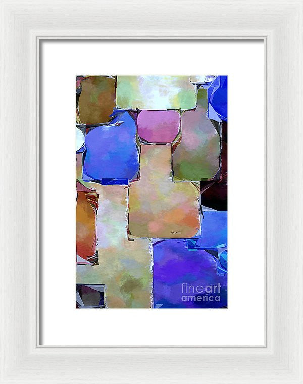 Framed Print - Purple Squares