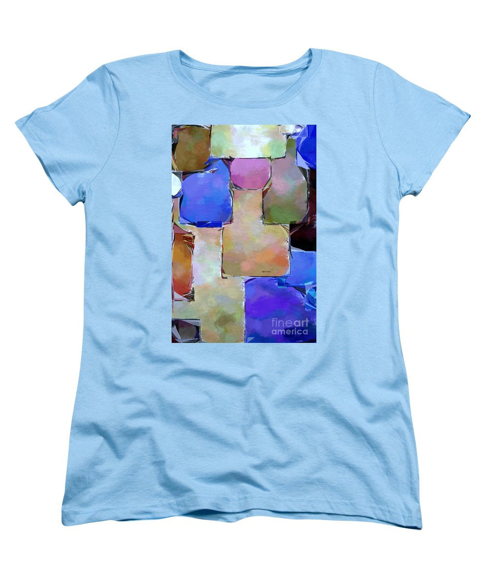 Women's T-Shirt (Standard Cut) - Purple Squares