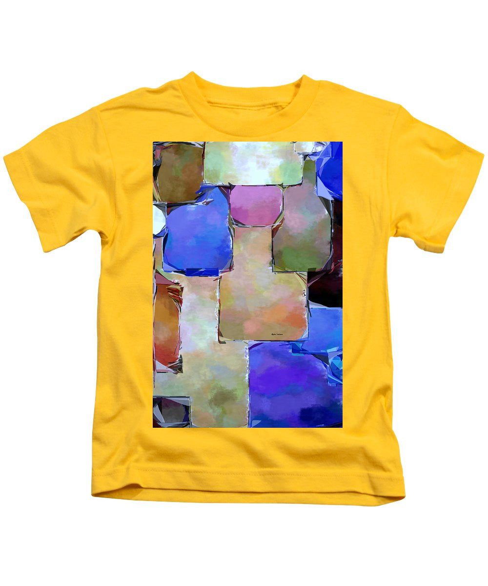 T-shirt pour enfant - Carrés violets