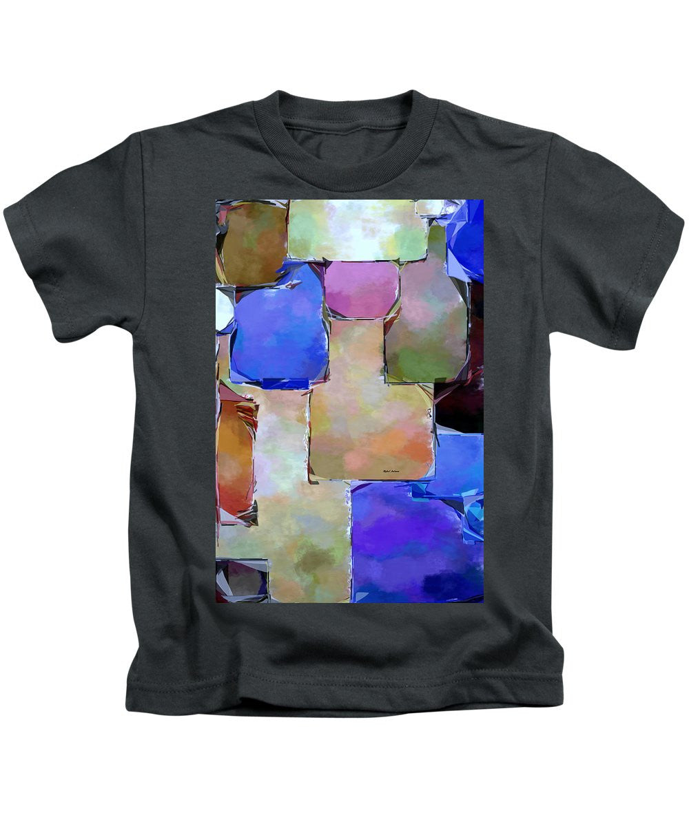 T-shirt pour enfant - Carrés violets