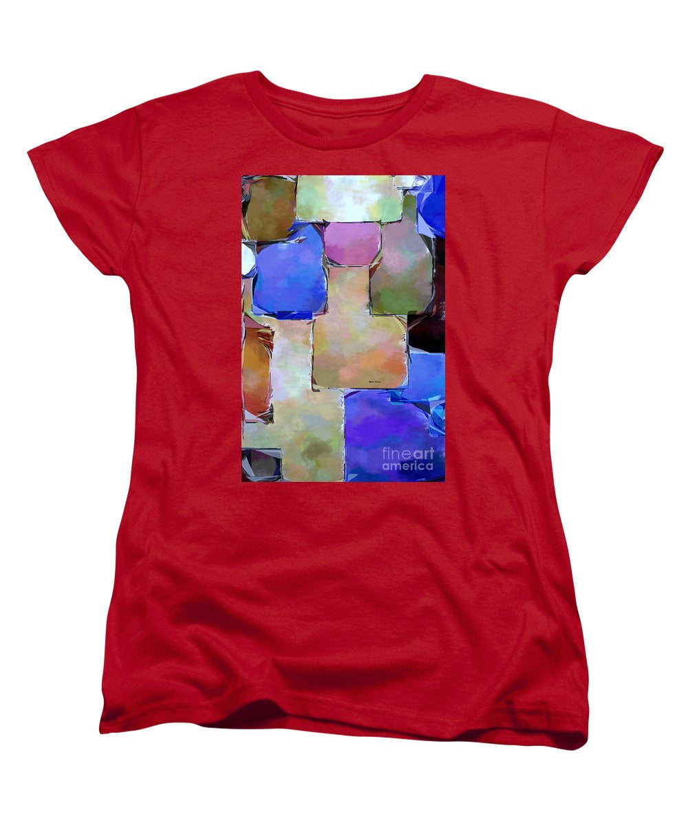 Women's T-Shirt (Standard Cut) - Purple Squares