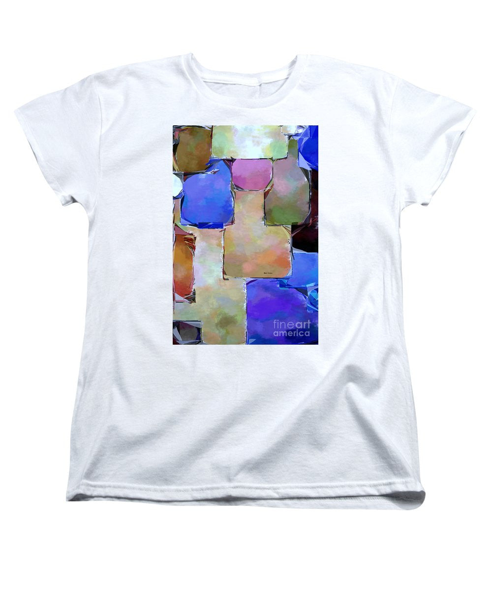 Women's T-Shirt (Standard Cut) - Purple Squares