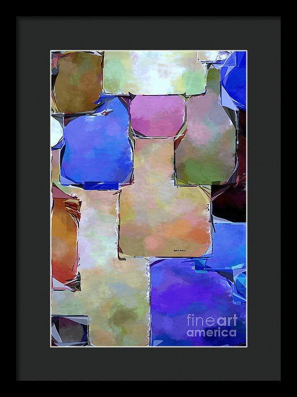 Framed Print - Purple Squares