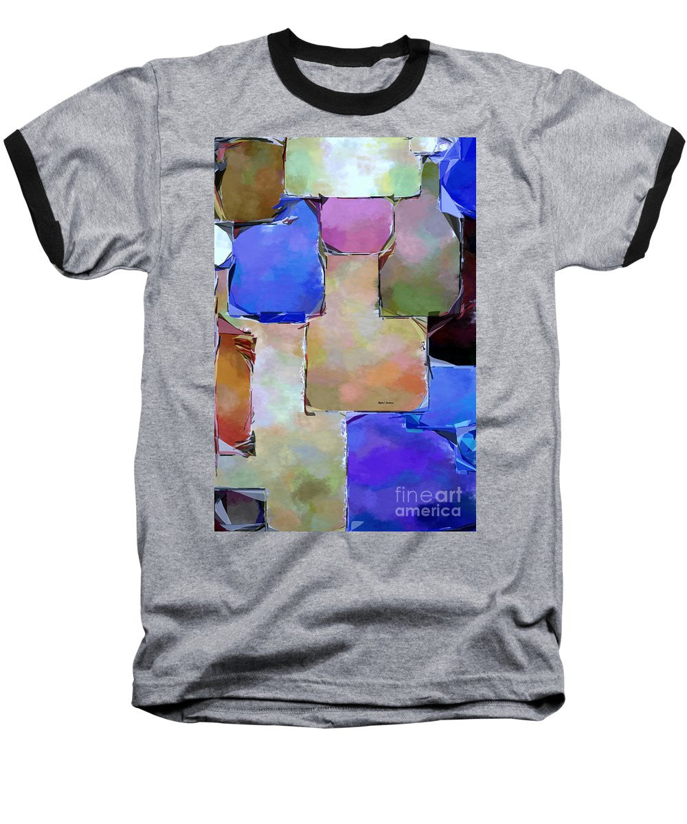 Baseball T-Shirt - Purple Squares