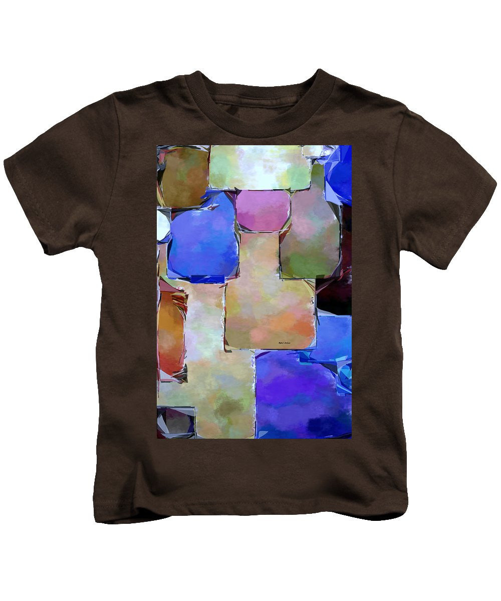 T-shirt pour enfant - Carrés violets