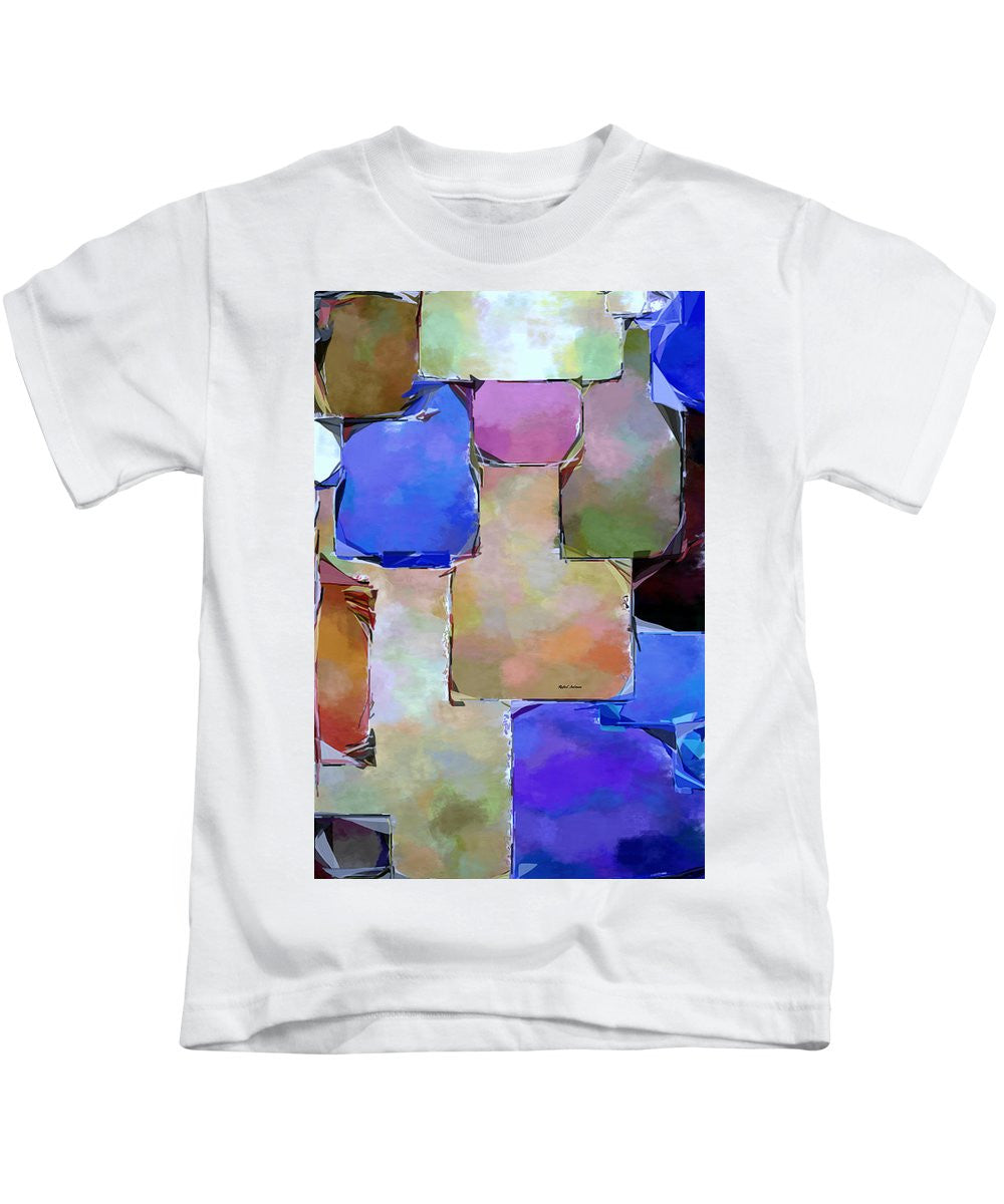 T-shirt pour enfant - Carrés violets