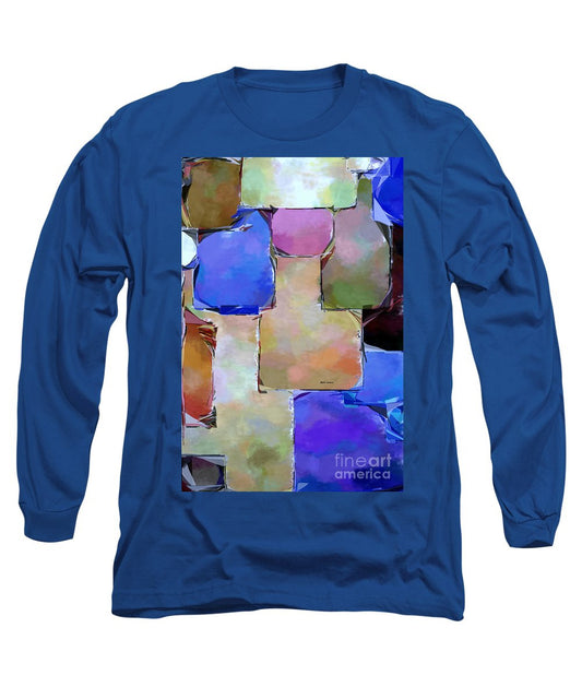 Long Sleeve T-Shirt - Purple Squares