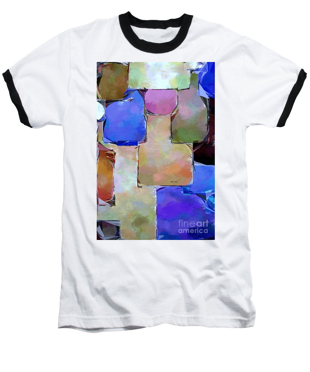 Baseball T-Shirt - Purple Squares