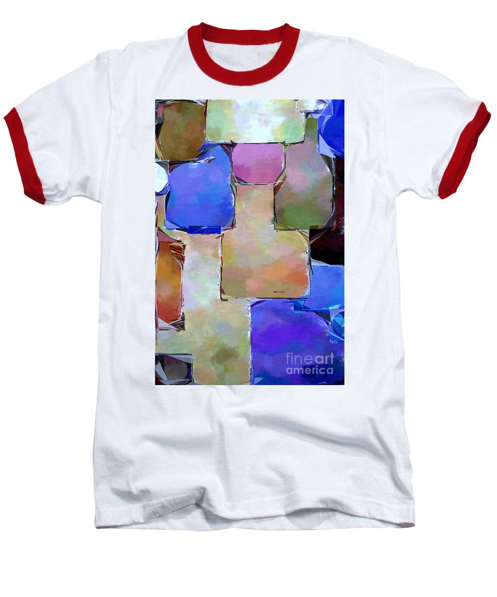 Baseball T-Shirt - Purple Squares