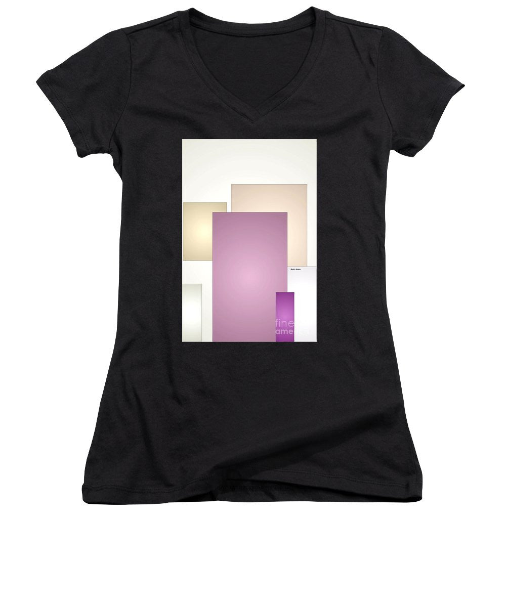 Women's V-Neck T-Shirt (Junior Cut) - Purple Touch