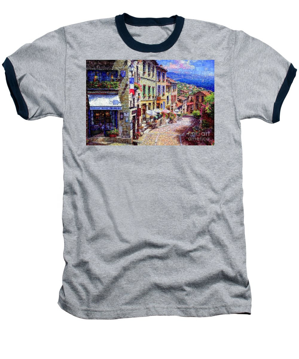 Baseball T-Shirt - Quaint Streets From Nice France.