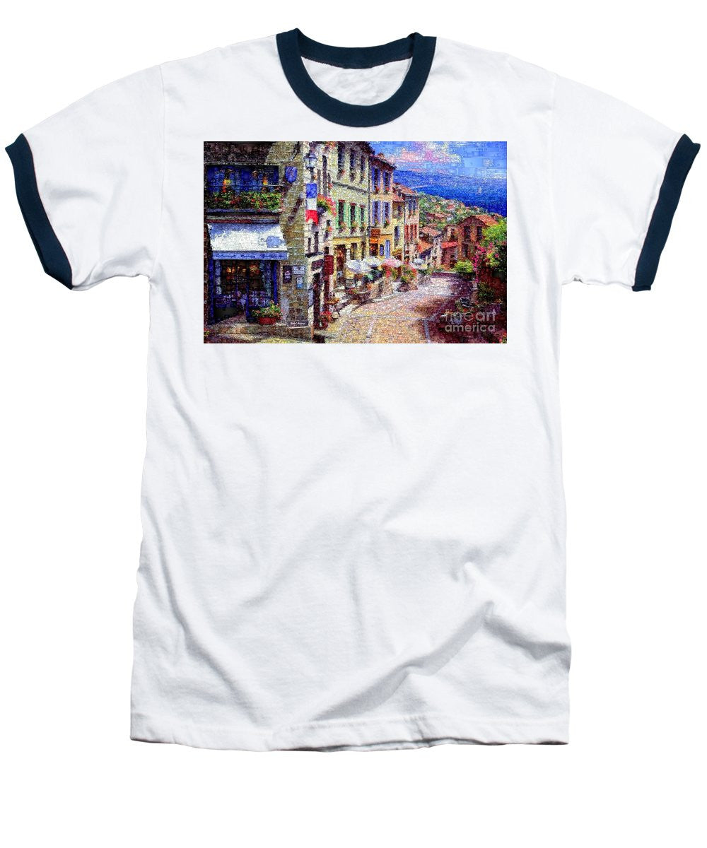 Baseball T-Shirt - Quaint Streets From Nice France.