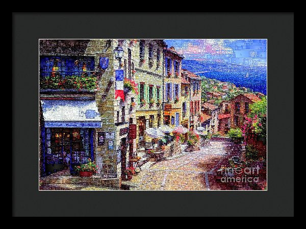 Framed Print - Quaint Streets From Nice France.