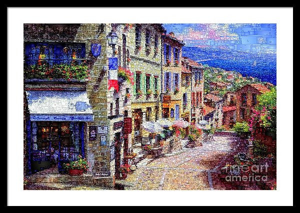 Framed Print - Quaint Streets From Nice France.